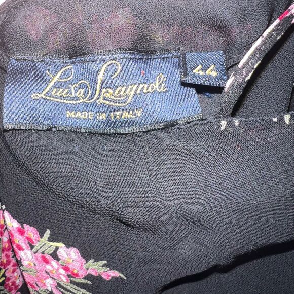 Luisa Spagnoli Floral Bias-Cut Slip Dress Handkerchief Hem (US 8 / IT 44) - Picture 8 of 8